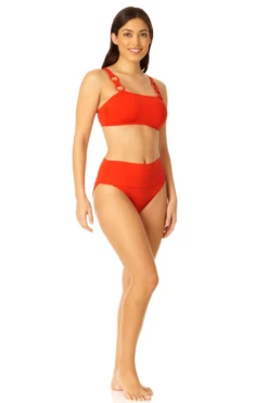 Anne Cole - Women's Ring Strap Bandeau Swim Top -Chic Swimwear Shop 23MT13201 SPCE 23MB37401 SPCE 850 2