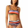 Anne Cole - Women's Ring Strap Strapless Bandeau Swim Top -Chic Swimwear Shop 23MT13285 MULT 23MB37485 MULT 1505 FRONT