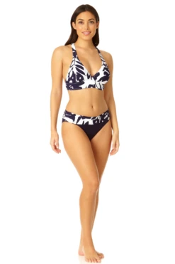 Anne Cole - Women's Crossback Bikini Swim Top -Chic Swimwear Shop 23MT19318 NAWH MYMB35301 NAVY 1705 7