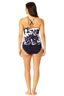 Anne Cole - Women's Easy Triangle Tankini Swim Top -Chic Swimwear Shop 23MT22418 NAWH MYMB36001 NAVY 1875 3
