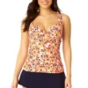 Anne Cole - Women's Retro Twist Front Underwire Tankini Swim Top 1 Anne Cole - Women's Retro Twist Front Underwire Tankini Swim Top -Chic Swimwear Shop 23MT23421 MULT MYMB36001 NAVY 235 4