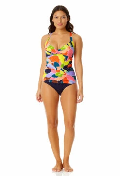 Anne Cole - Women's Halter Tankini Top 11 Anne Cole - Women's Halter Tankini Top -Chic Swimwear Shop 23MT24550 MULT MYMB36001 NAVY 1345