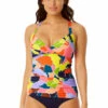 Anne Cole - Women's Halter Tankini Top -Chic Swimwear Shop 23MT24550 MULT MYMB36001 NAVY 1345 FRONT