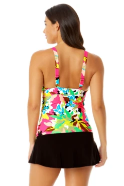 Anne Cole - Women's Easy Ring Tri Tankini Swim Top -Chic Swimwear Shop 23MT24665 MULT MYMB36001 BLK 848 6