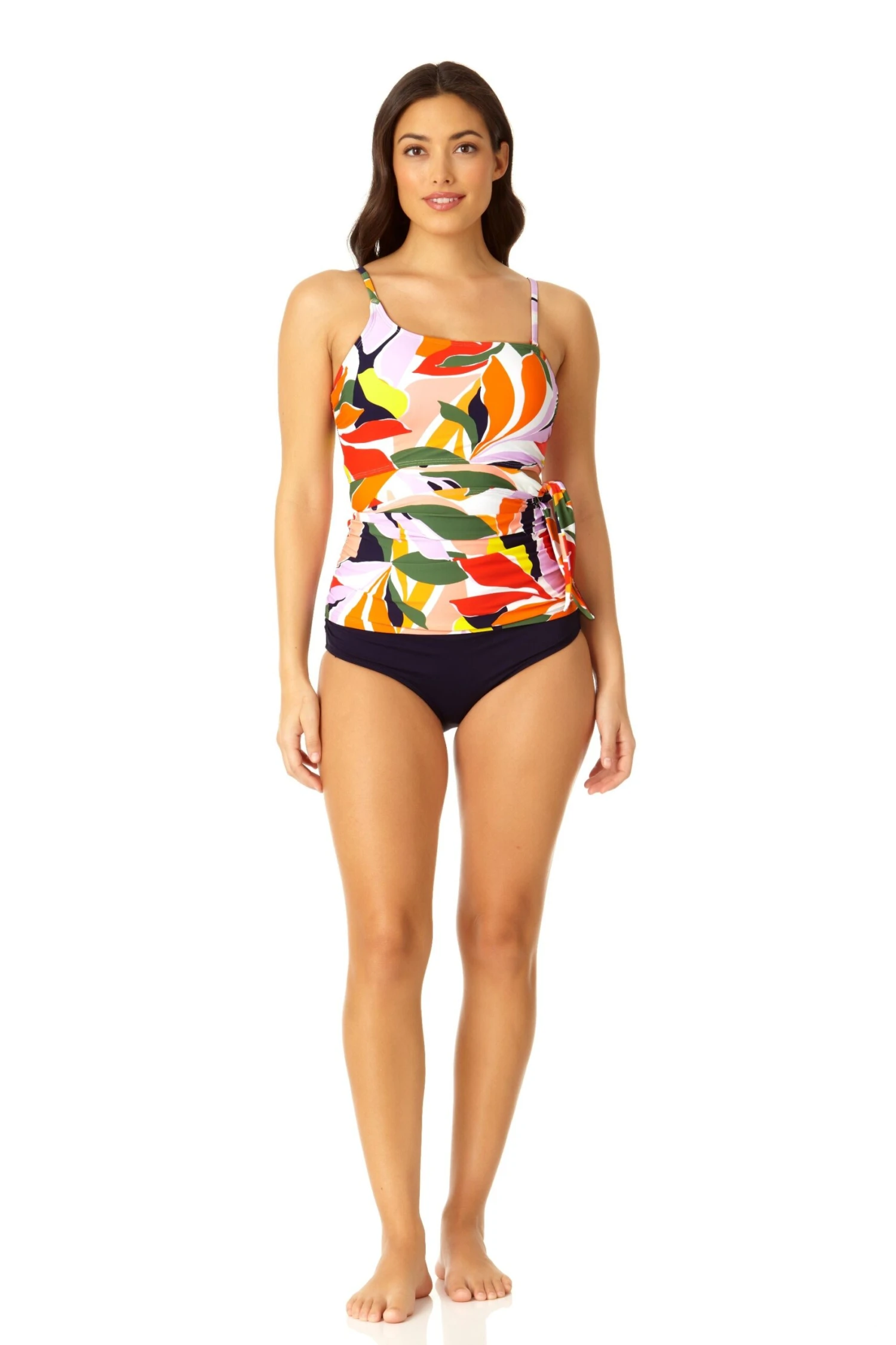Anne Cole - Women's Asymmetrical Side Tie Tankini Swim Top 6 Anne Cole - Women's Asymmetrical Side Tie Tankini Swim Top - Image 4