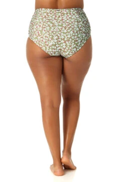 Anne Cole Plus - Women's Shirred High Waist Tummy Control Bikini Bottom 9 Anne Cole Plus - Women's Shirred High Waist Tummy Control Bikini Bottom -Chic Swimwear Shop 23PB33659 MULT 0521