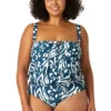 Anne Cole Plus - Women's Strapless Blouson Keyhole One Piece Swimsuit -Chic Swimwear Shop 23PO06157 BLWH 0612 FRONT