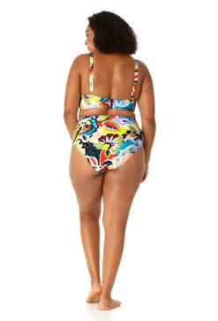 Anne Cole Plus - Women's Surplice Underwire Bikini Top -Chic Swimwear Shop 23PT12561 MULT 23PB36061 MULT 0896