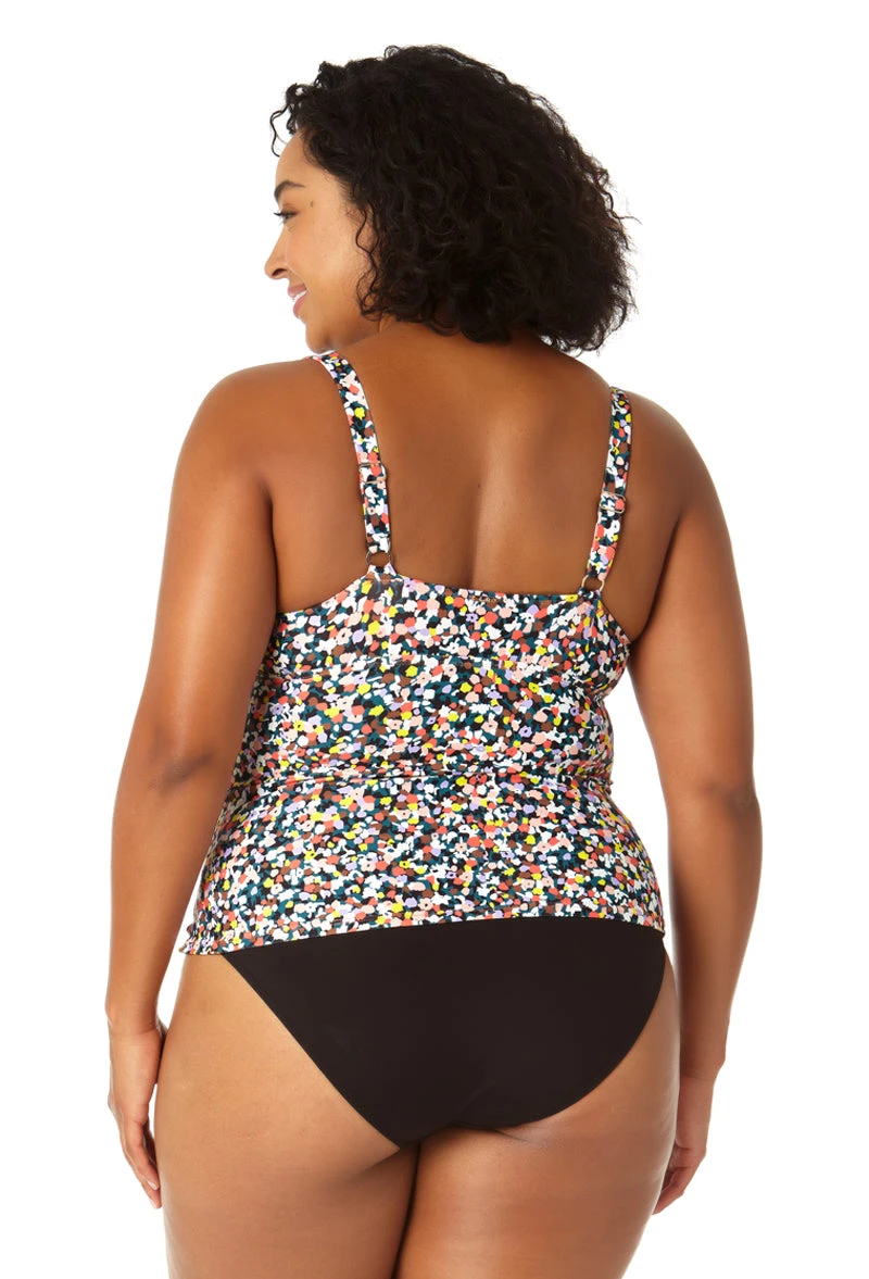 Anne Cole Plus - Women's Twist Front Underwire Tankini Swim Top 4 Anne Cole Plus - Women's Twist Front Underwire Tankini Swim Top - Image 2