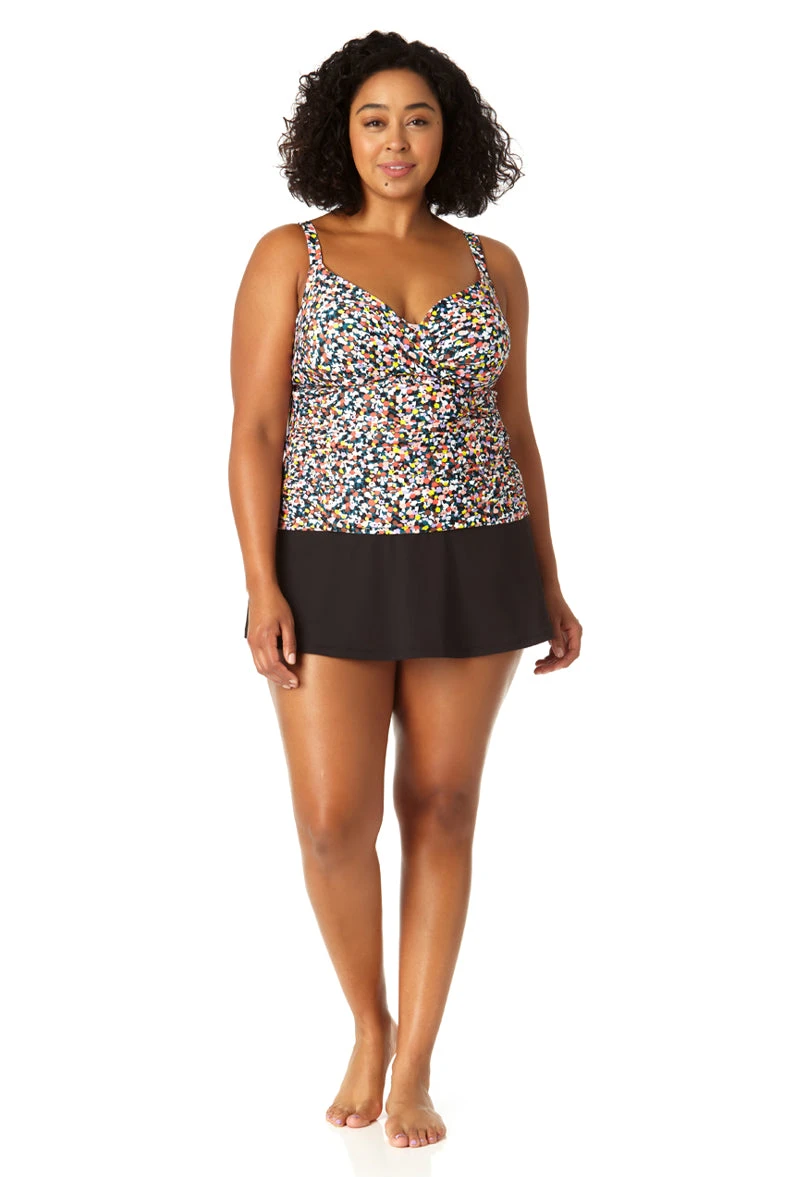 Anne Cole Plus - Women's Twist Front Underwire Tankini Swim Top 6 Anne Cole Plus - Women's Twist Front Underwire Tankini Swim Top - Image 4