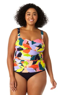 Anne Cole Plus - Women's Twist Front Bandeaukini Swim Top