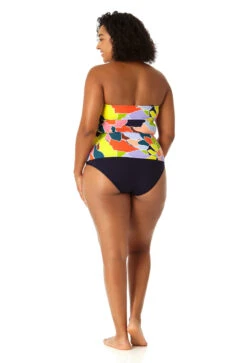 Anne Cole Plus - Women's Twist Front Bandeaukini Swim Top 13 Anne Cole Plus - Women's Twist Front Bandeaukini Swim Top -Chic Swimwear Shop 23PT25050 MULT MYMB36001 NAVY 0143