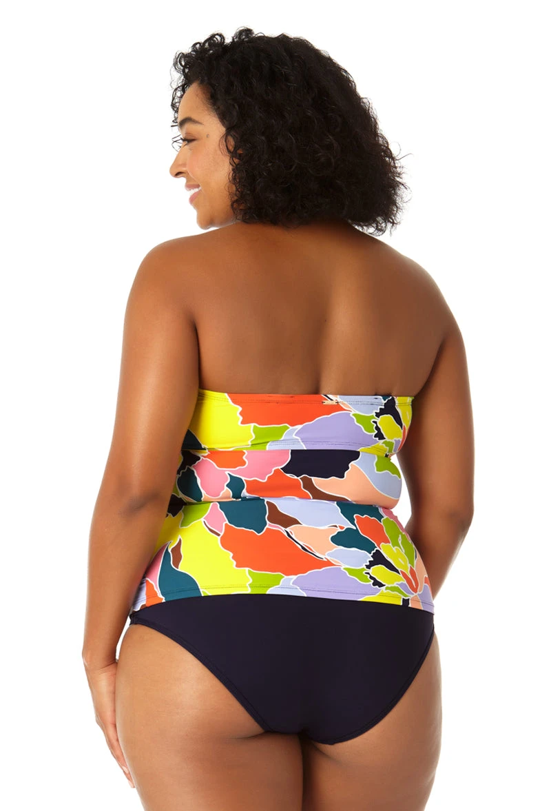 Anne Cole Plus - Women's Twist Front Bandeaukini Swim Top 3 Anne Cole Plus - Women's Twist Front Bandeaukini Swim Top - Image 2