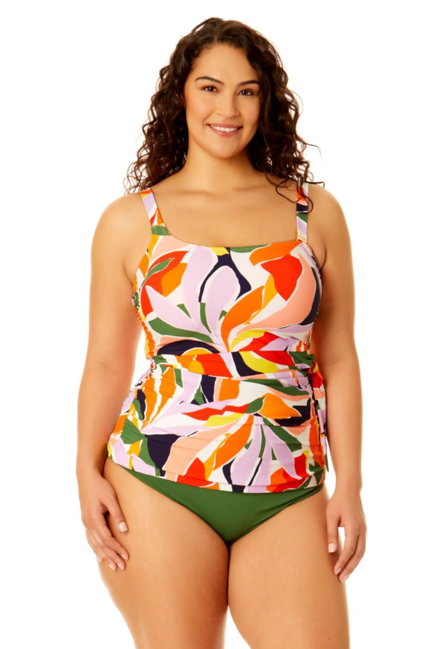 Anne Cole Plus - Women's Asymmetrical Side Tie Tankini Swim Top 9 Anne Cole Plus - Women's Asymmetrical Side Tie Tankini Swim Top - Image 7