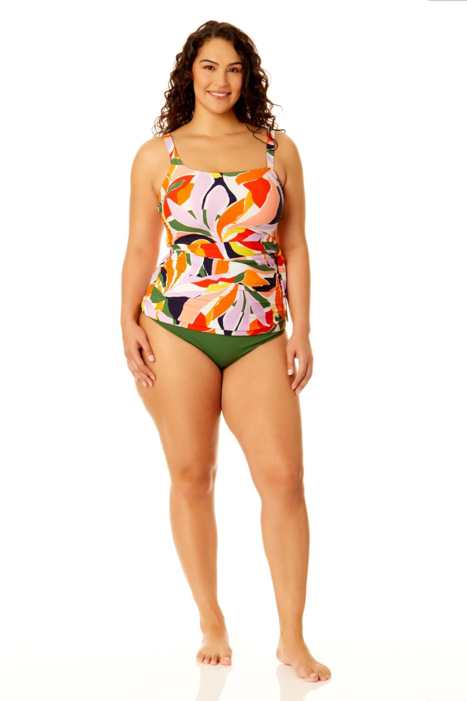 Anne Cole Plus - Women's Asymmetrical Side Tie Tankini Swim Top 12 Anne Cole Plus - Women's Asymmetrical Side Tie Tankini Swim Top - Image 10