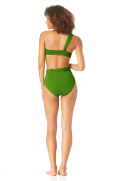 Anne Cole - Women's Asymmetrical Bandeau Bikini Swim Top -Chic Swimwear Shop AnneCole AssymetricalBandeauBikiniSwimTop 2547 22MT10801 GRN jpg