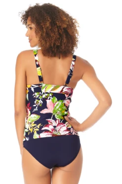 Anne Cole - Women's Twist Front Underwire Tankini Swim Top 13 Anne Cole - Women's Twist Front Underwire Tankini Swim Top -Chic Swimwear Shop AnneCole AssymetricalRingBandeauTankiniSwimTop 1594 22MT22961 NAVY Back jpg