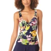 Anne Cole - Women's Twist Front Underwire Tankini Swim Top 1 Anne Cole - Women's Twist Front Underwire Tankini Swim Top -Chic Swimwear Shop AnneCole AssymetricalRingBandeauTankiniSwimTop 1650 22MT22961 NAVY FRONT jpg