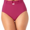 Anne Cole - Belted High Waist Swim Bottom 2 Anne Cole - Belted High Waist Swim Bottom -Chic Swimwear Shop AnneCole BeltedHighWaistSwimBottom 1466 22MB36901 BERR FRONT jpg