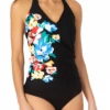 Anne Cole - Center Shirred Halter Tankini 1 Anne Cole - Center Shirred Halter Tankini -Chic Swimwear Shop AnneCole CenterShirredHalterTankini 379 21MT27136 BLK FRONT jpg