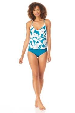 Anne Cole - Women's Easy Triangle Bikini Swim Top -Chic Swimwear Shop AnneCole EasyTriangleBikiniSwimTop 911 22MT22466 TEAL jpg