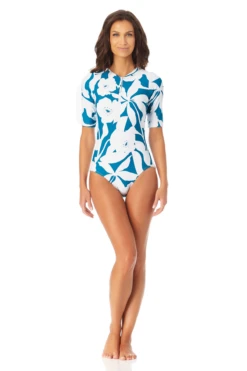 Anne Cole - Half Zip Front Rash Guard One Piece Swimsuit 8 Anne Cole - Half Zip Front Rash Guard One Piece Swimsuit -Chic Swimwear Shop AnneCole HalfZipFrontRashGuardOnePieceSwimsuit 117 22MO08266 TEPT jpg