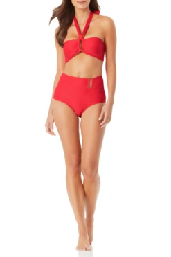 Anne Cole - Halter Strap Textured Bandeau Bikini Top -Chic Swimwear Shop AnneCole HalterStrapTexturedBandeauBikiniTop RED 1220 21MT18973.JPG 559588c1 5d72 4166 81cd 0343913e33a2