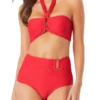 Anne Cole - Halter Strap Textured Bandeau Bikini Top -Chic Swimwear Shop AnneCole HalterStrapTexturedBandeauBikiniTop RED 21MT18973.JPG cf6c58bb 70f8 434e a664 d3f9df5116e3