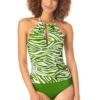 Anne Cole - Women's High Neck Halter Tankini Swim Top 1 Anne Cole - Women's High Neck Halter Tankini Swim Top -Chic Swimwear Shop AnneCole HighNeckHalterTankiniSwimTop 2727 22MT22164 GRGR FRONT jpg
