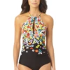 Anne Cole - High Neck With Ruffle Straps One Piece Swimsuit -Chic Swimwear Shop AnneCole HighNeckWithRuffleStrapsOnePieceSwimsuit 605 22MO06469 MUPR JPG