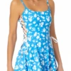 Anne Cole - Lace Up Swim Dress -Chic Swimwear Shop AnneCole LaceUpSwimDress 1184 21MD61303 BLWH 1 FRONT jpg