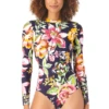 Anne Cole - Long Sleeve Open Back One Piece Rash Guard Swimsuit 1 Anne Cole - Long Sleeve Open Back One Piece Rash Guard Swimsuit -Chic Swimwear Shop AnneCole LongSleeveOpenBackOnePieceRashGuardSwimsuit 2062 22MO08361 MULT FRONT jpg