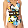 Anne Cole - Mesh Over The Shoulder One Piece Swimsuit -Chic Swimwear Shop AnneCole MeshOvertheShoulderOnePieceSwimsuit 285 21MO01785 MULT Muti FRONT jpg
