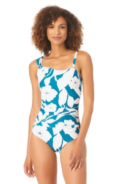 Anne Cole - Off The Shoulder Twist One Piece Swimsuit -Chic Swimwear Shop AnneCole OfftheShoulderTwitsOnePieceSwimsuit 1123 22MO06666 TEPT FRONT jpg