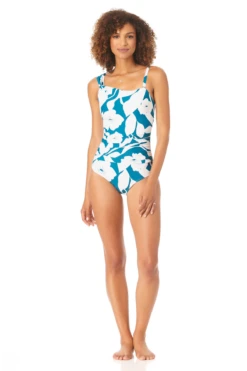 Anne Cole - Off The Shoulder Twist One Piece Swimsuit -Chic Swimwear Shop AnneCole OfftheShoulderTwitsOnePieceSwimsuit 1123 22MO06666 TEPT jpg