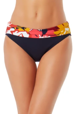 Anne Cole - Printed Foldover Bottom