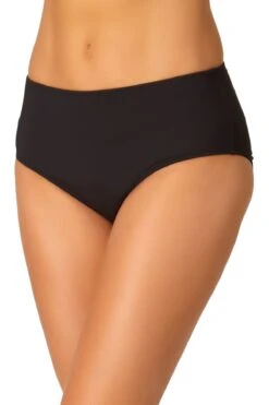 Anne Cole - Mid Rise Bikini Bottom 26 Anne Cole - Mid Rise Bikini Bottom -Chic Swimwear Shop AnneCole Resort Mid Rise Bikini Bottom 208 21MB34301 BLK FRONT jpg