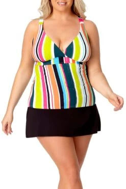 Anne Cole Plus - Halter Twist Back Tankini 12 Anne Cole Plus - Halter Twist Back Tankini -Chic Swimwear Shop AnneCole Resort Plus Halter Twist Back Tankini 235 20PT28126 FRONT jpg