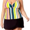 Anne Cole Plus - Halter Twist Back Tankini 2 Anne Cole Plus - Halter Twist Back Tankini -Chic Swimwear Shop AnneCole Resort Plus Halter Twist Back Tankini 336 20PT28126 FRONT jpg