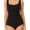 Anne Cole - Square Neck Tankini Top 1 Anne Cole - Square Neck Tankini Top -Chic Swimwear Shop AnneCole Resort Square Neck Tankini Top 567 21MT21901 BLK FRONT jpg