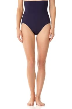 Anne Cole - Tummy Control Swim Bottom -Chic Swimwear Shop AnneCole Resort Tummy Control Swim Bottom MYMB36401NVY F jpg