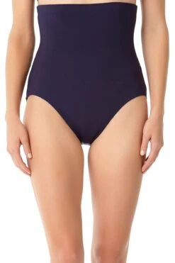 Anne Cole - Tummy Control Swim Bottom -Chic Swimwear Shop AnneCole Resort Tummy Control Swim Bottom MYMB36401 NVY F FRONTBOTTOM jpg