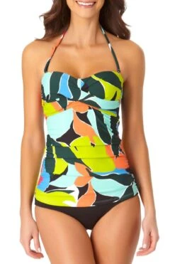 Anne Cole - Twist Front Bandeaukini Swim Top -Chic Swimwear Shop AnneCole Resort Twist Front Bandeaukini Swim Top 162 20MT25028 FRONT jpg