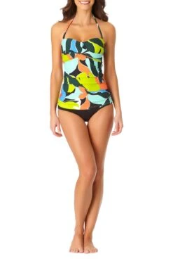 Anne Cole - Twist Front Bandeaukini Swim Top -Chic Swimwear Shop AnneCole Resort Twist Front Bandeaukini Swim Top 162 20MT25028 jpg