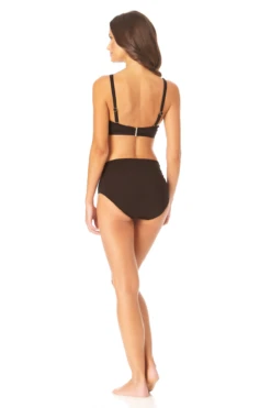 Anne Cole - Women's Hidden Underwire Bikini Swim Top -Chic Swimwear Shop AnneCole SurpliceHiddenUnderwireBikiniSwimTop 2040 22MT19901 BLK jpg