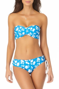 Anne Cole - Twist Front Lace Back Bandeau Bikini Top
