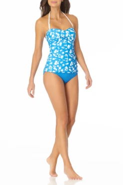 Anne Cole - Twist Front Lace Back Bandeau Tankini Top 10 Anne Cole - Twist Front Lace Back Bandeau Tankini Top -Chic Swimwear Shop AnneCole TwistFrontLaceBackBandeauTankiniTop 1013 21MT27803 BLUE jpg