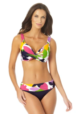 Anne Cole - Women's Underwire Twist Front Bikini Swim Top 14 Anne Cole - Women's Underwire Twist Front Bikini Swim Top -Chic Swimwear Shop AnneCole UnderwireTwistFrontBikiniSwimTop 1082 22MT10580 MULT FRONT jpg