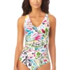 Anne Cole - V Neck Cross Back One Piece 2 Anne Cole - V Neck Cross Back One Piece -Chic Swimwear Shop AnneCole VNeckCrossBackOnePiece 2021 22MO09197 MULT FRONT jpg