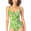 Anne Cole - V Wire One Piece Swimsuit 1 Anne Cole - V Wire One Piece Swimsuit -Chic Swimwear Shop AnneCole VWireOnePieceSwimsuit 150 22MO07064 GRWT FRONT jpg
